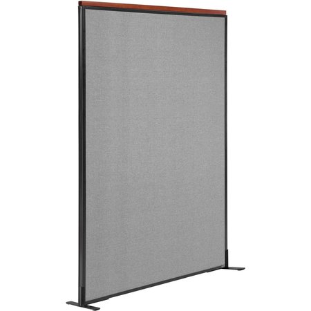 GLOBAL INDUSTRIAL 48-1/4W x 97-1/2H Deluxe Freestanding Office Partition Panel, Gray 695793FGY